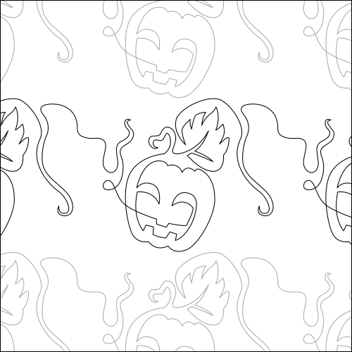 Halloween Pumpkin - quilting pantograph