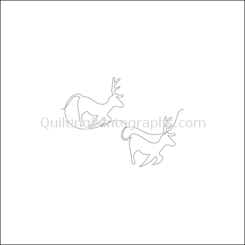 Santa's Reindeer - quilting pantograph