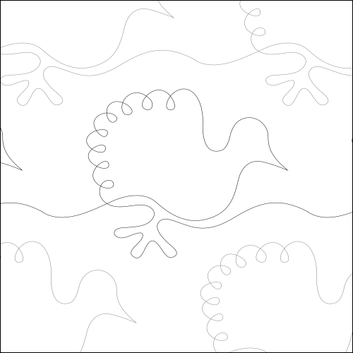 Thanksgiving Turkey - quilting pantograph