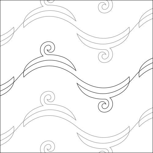 Hooks and Swirls- quilting pantograph