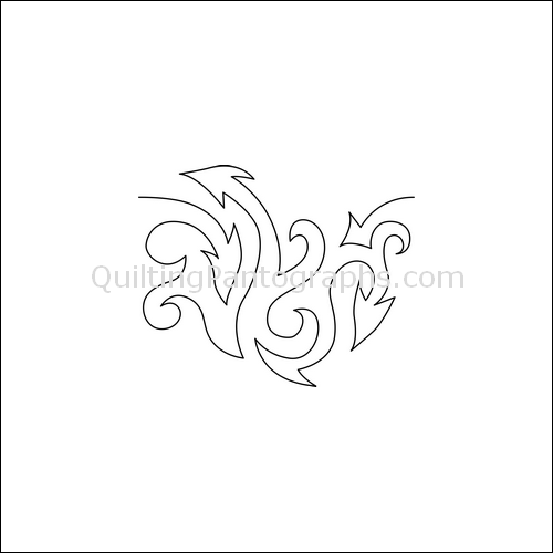 Dragon Tails - quilting pantograph