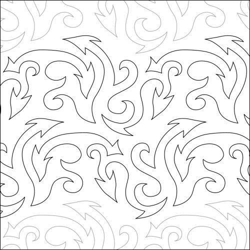 Dragon Tails - quilting pantograph