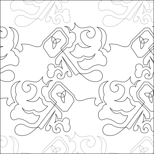 Mjolnir's Symbol - Quilting Pantograph Pattern — Quilting Pantographs