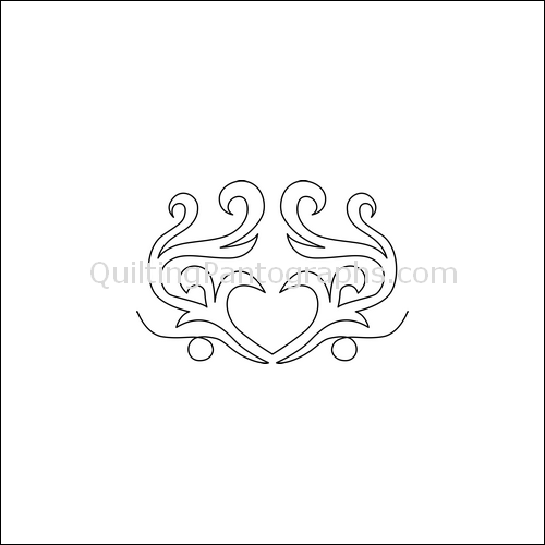 Swan's Love - quilting pantograph