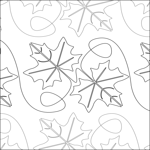 Autumn Leaves - quilting pantograph