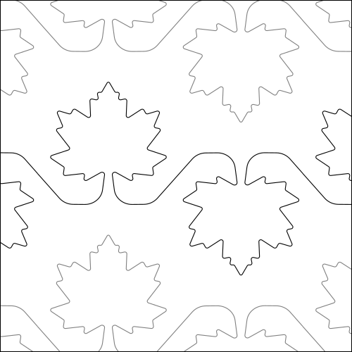 Canadian Maple Leaf - Quilting Pantograph Pattern — QuiltingPantographs.com