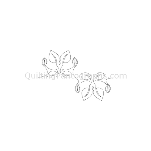 Dancing Leaves Flip - quilting pantograph