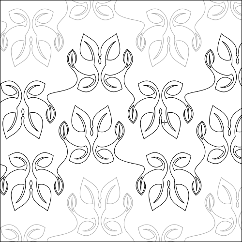 Dancing Leaves Flip - quilting pantograph