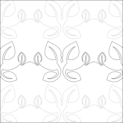 Dancing Leaves - quilting pantograph