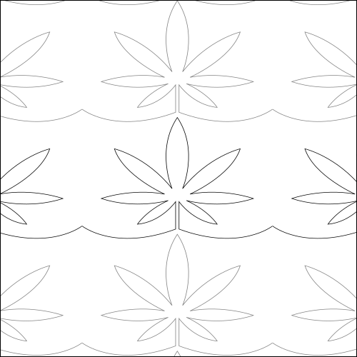 Dom's Cannabis Leaves - quilting pantograph
