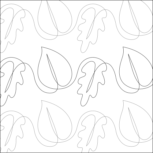 Fall Leaves - Quilting Pantograph Pattern — QuiltingPantographs.com