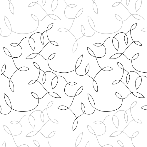 Flying Leaves - quilting pantograph