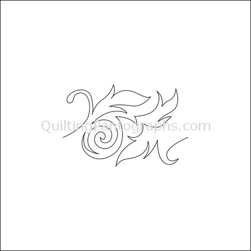 Swirling Leaves Border - quilting pantograph