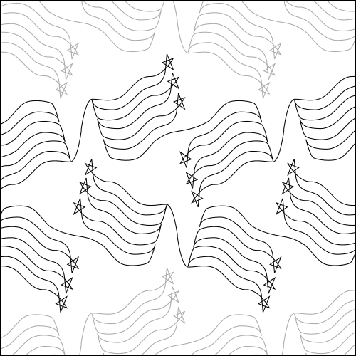 Grand Old Flag - quilting pantograph