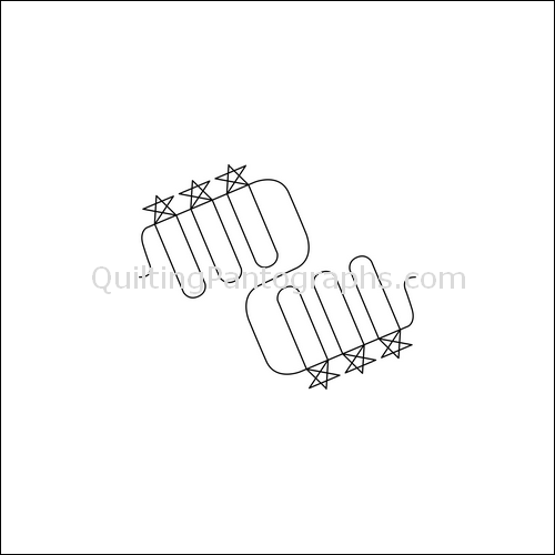 Stars and Stripes Flip - Free Quilting Pantograph