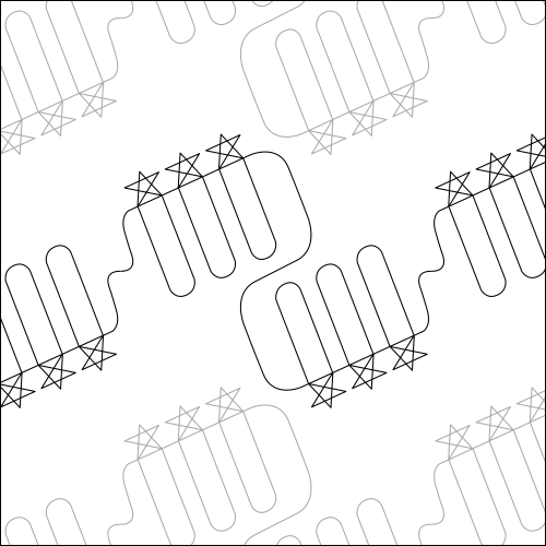 Stars and Stripes Flip - Free Quilting Pantograph