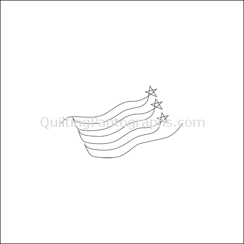Waving Flag - quilting pantograph