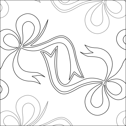 Bow Twist - quilting pantograph
