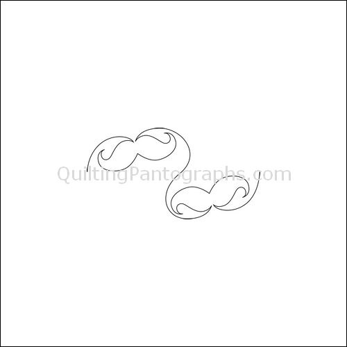 Handlebar Mustache - quilting pantograph