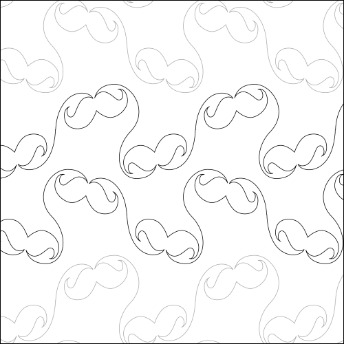 Handlebar Mustache - quilting pantograph