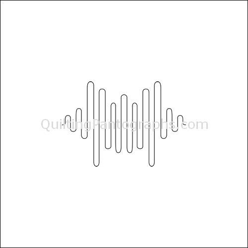 Radio Waves - quilting pantograph