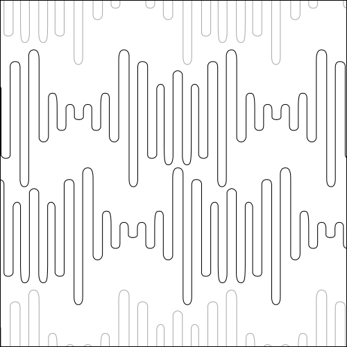 Radio Waves - quilting pantograph