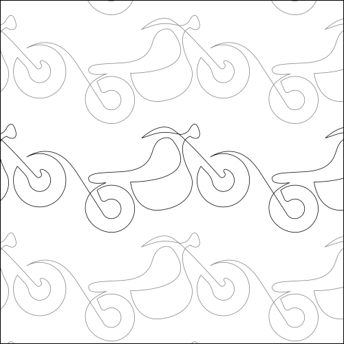 Motorcycle Biker - quilting pantograph