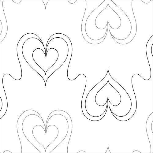 Nana's Hearts - quilting pantograph