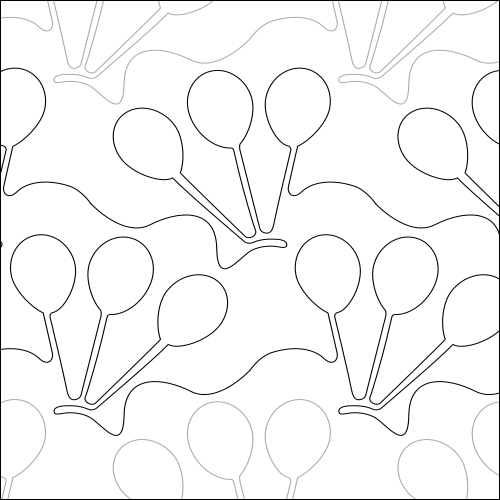 Birthday Balloons - quilting pantograph