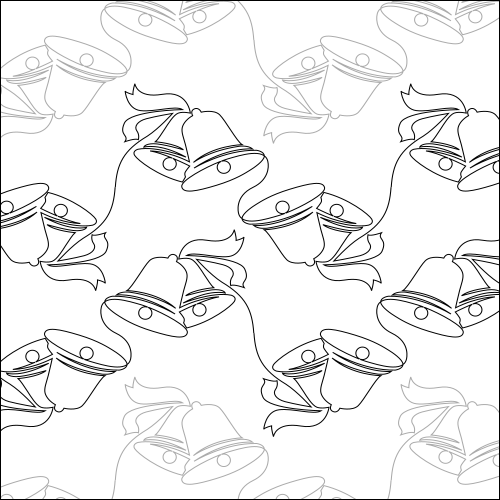 Wedding Bells Flip - quilting pantograph