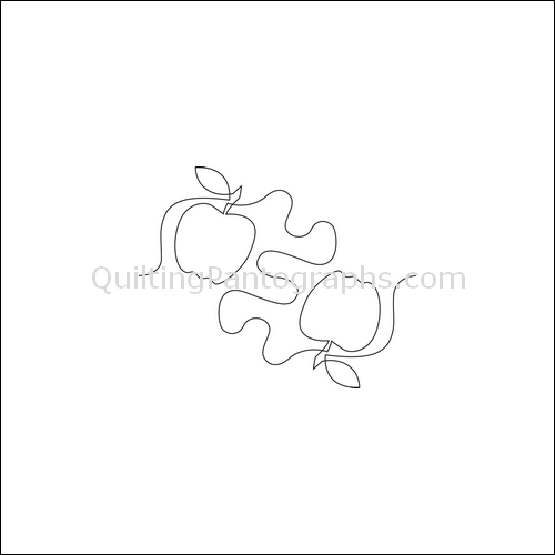Teacher's Apple - quilting pantograph