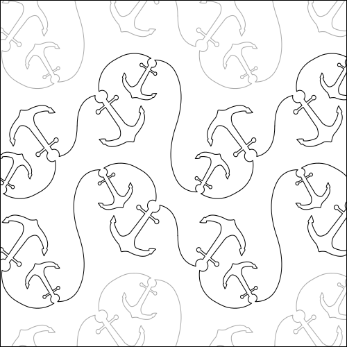 Anchors Away - quilting pantograph
