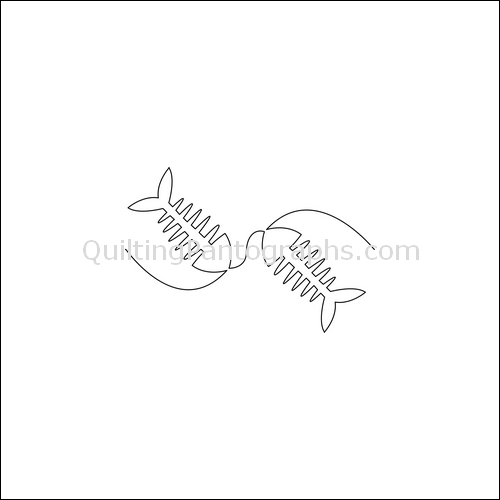 Fish Bones - quilting pantograph