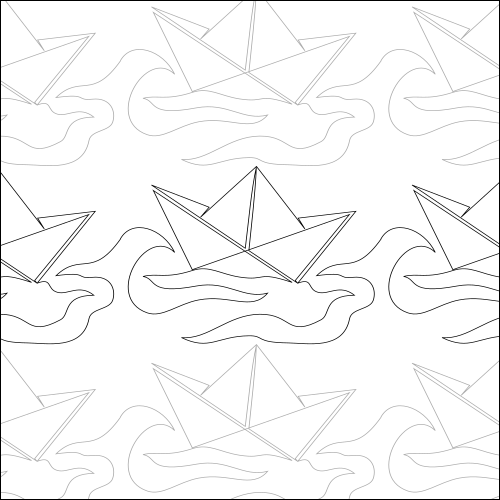 Rock the Boat - quilting pantograph