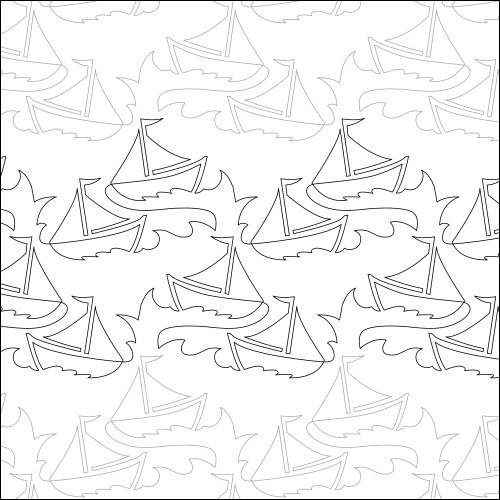 Sailboat Races - quilting pantograph