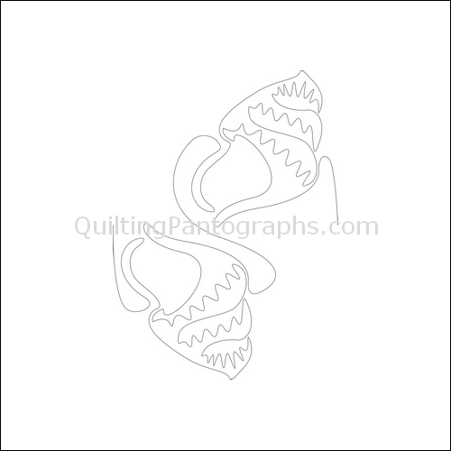 Sally's Seashell Flip - quilting pantograph