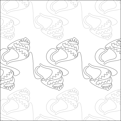 Sally's Seashell Flip - quilting pantograph