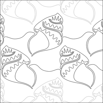 Sally's Seashell - Quilting Pantograph Pattern — QuiltingPantographs.com