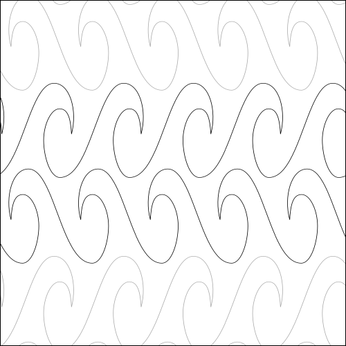 Tidal Wave - quilting pantograph