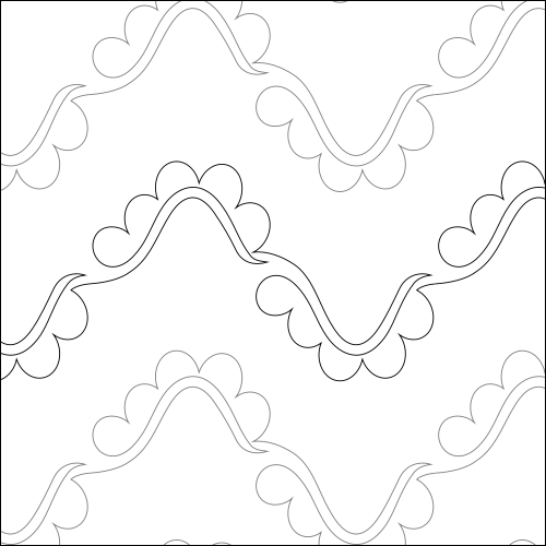 Paisley Feather Dance - quilting pantograph