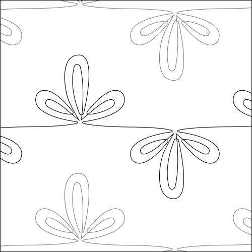 Paisley Flower Leafs - quilting pantograph