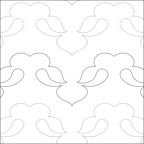 Paisley Leaves - quilting pantograph