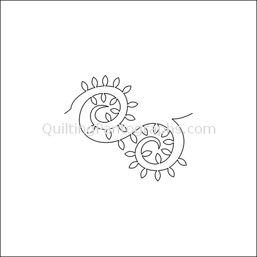Paisley Prongs - quilting pantograph