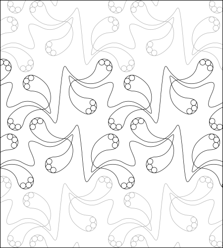 Polly Paisley - quilting pantograph