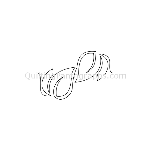 Ribbon Leaves - quilting pantograph