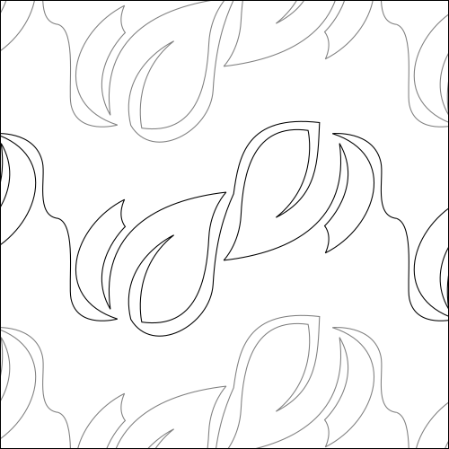 Ribbon Leaves - quilting pantograph