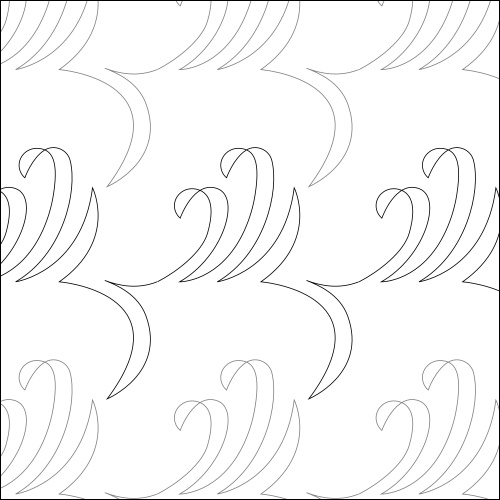 Ribbons and Swirls - quilting pantograph