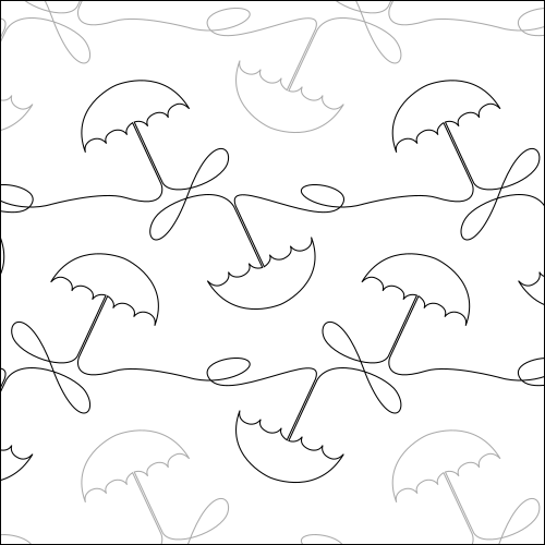 Umbrella Loops - quilting pantograph