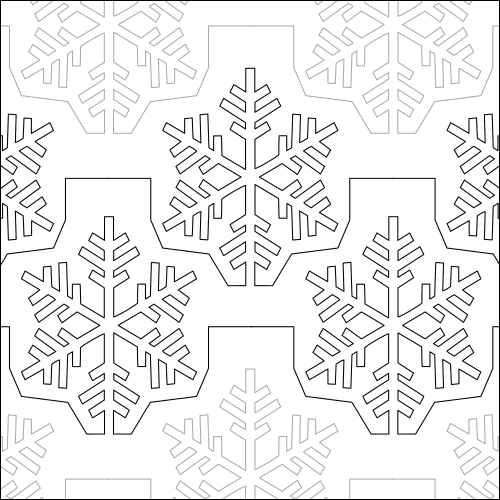 January Snowflake - quilting pantograph