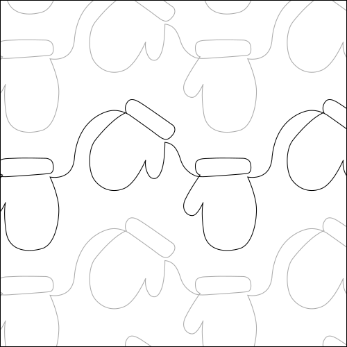 Winter Mittens - quilting pantograph